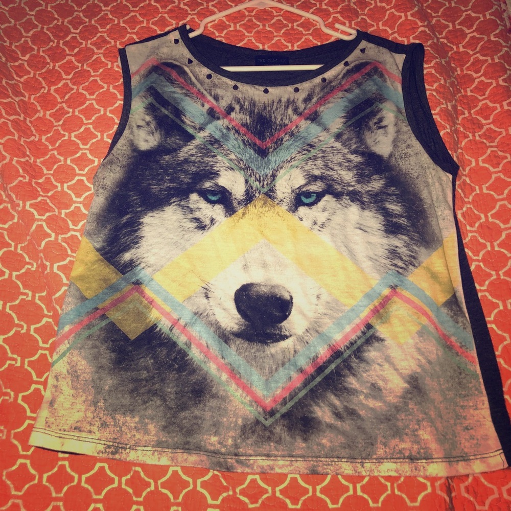Aztec Wolf Fashion Tank Top by Classic